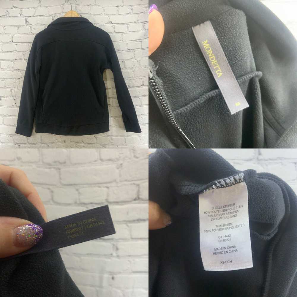 Vintage Mondetta Black Fleece Jacket Full Zip Wom… - image 4