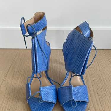 Loeffler Randall Periwinkle Snakeskin Heels Size 7