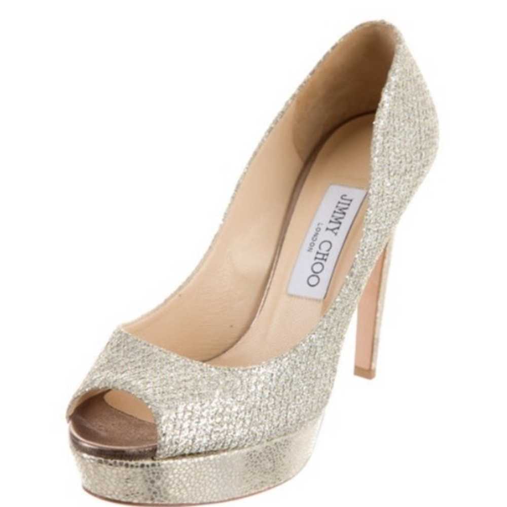 Jimmy Choo Glitter Platform Pumps - image 2