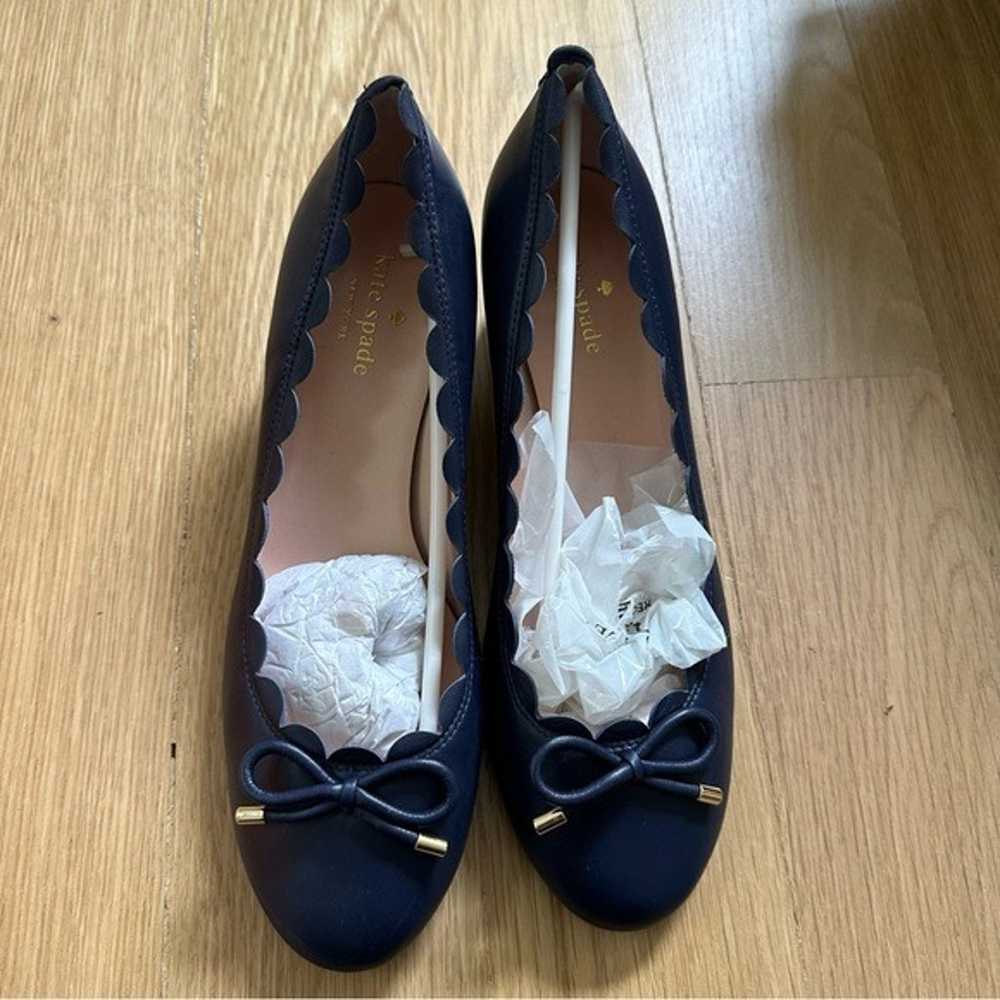 Kate Spade Navy Blue Scalloped Yasmin Pumps - image 3