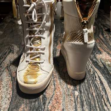 Giuseppe Zanotti wedge python sneakers