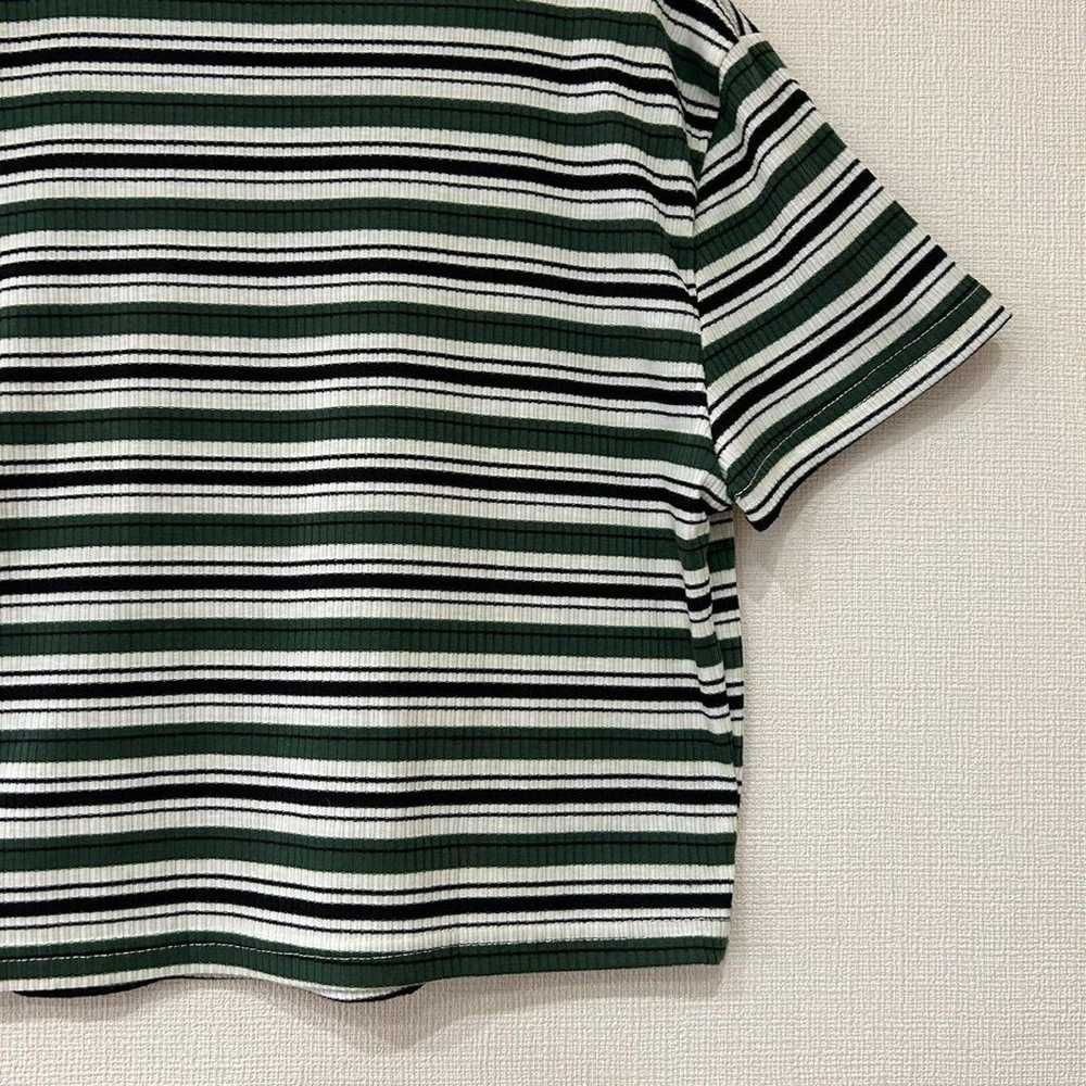 Shin green border chibi top stylish short length … - image 8