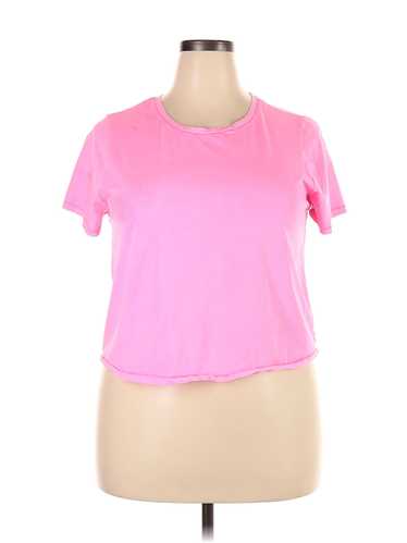 Lane Bryant Women Pink Active T-Shirt 18 Plus