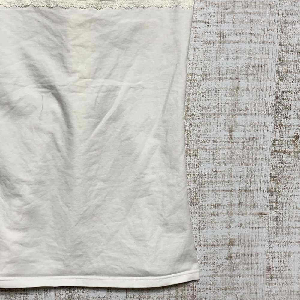 Uniqlo M white camisole with lace, simple - image 4