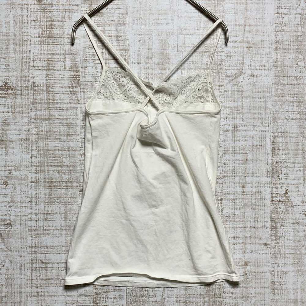 Uniqlo M white camisole with lace, simple - image 6