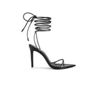 BLACK SUEDE STUDIO Talia Heeled Sandal in Black Bu