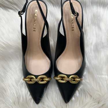 Coach pointed toe heels