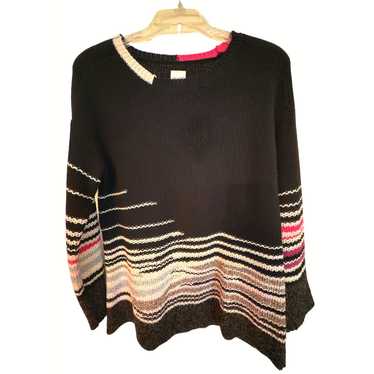 NIC + ZOE Nic and Zoe Womens Black Sweater With Mu