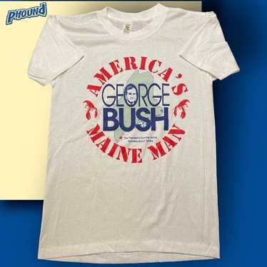 Vintage Vtg 80s President Shirt M George W Bush S… - image 1