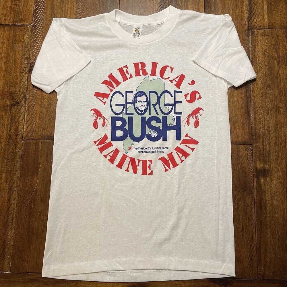 Vintage Vtg 80s President Shirt M George W Bush S… - image 2