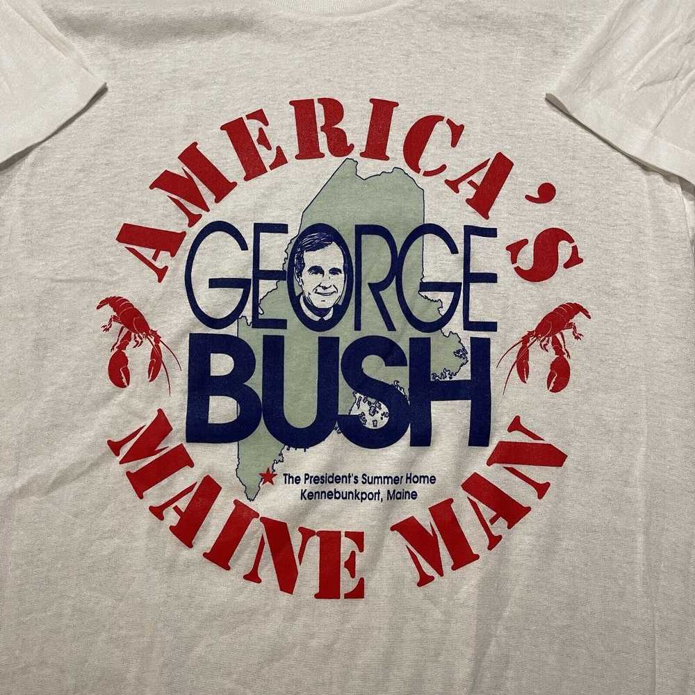 Vintage Vtg 80s President Shirt M George W Bush S… - image 3