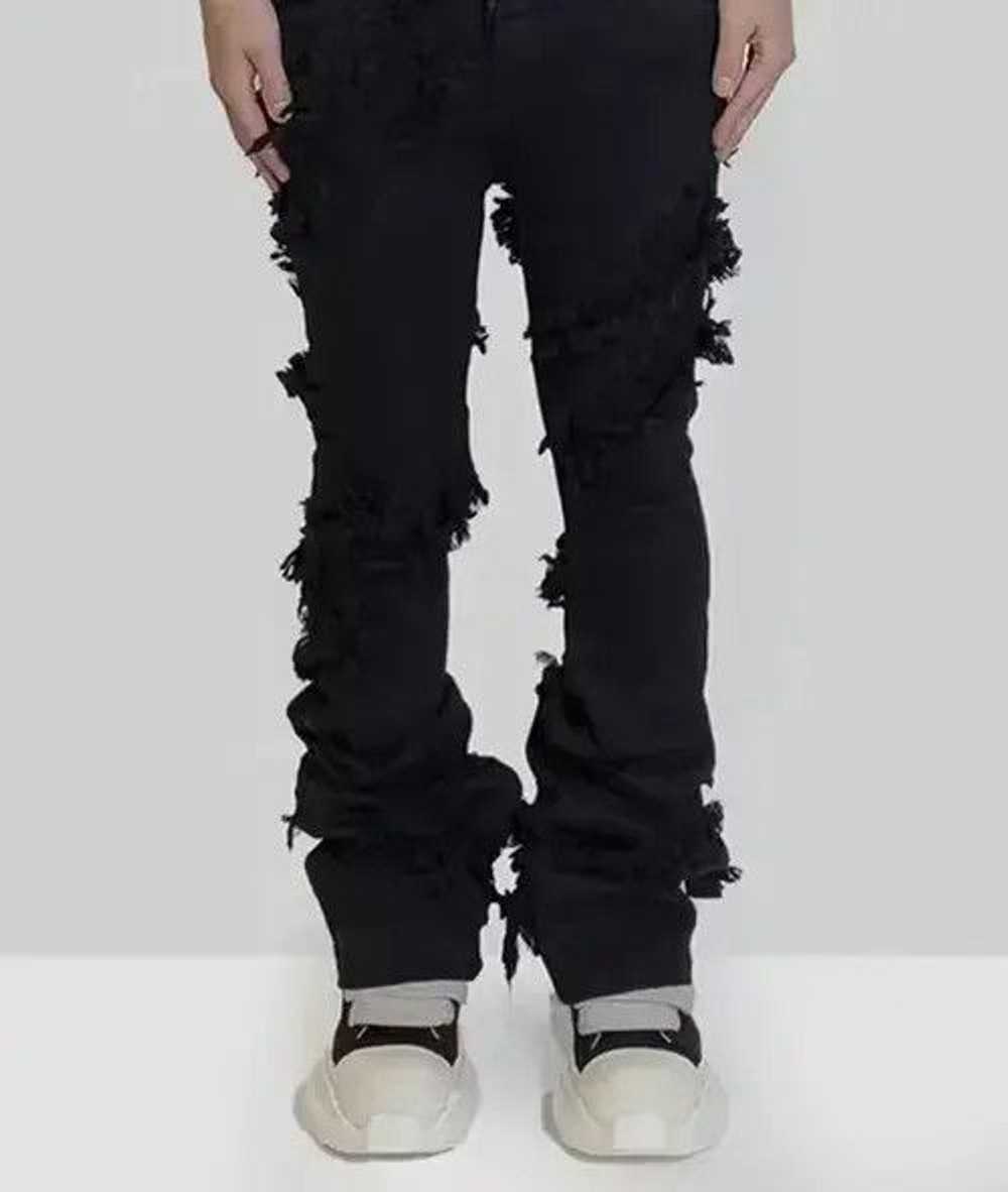 Streetwear Solid Color Men Darkwear Jeans - image 1