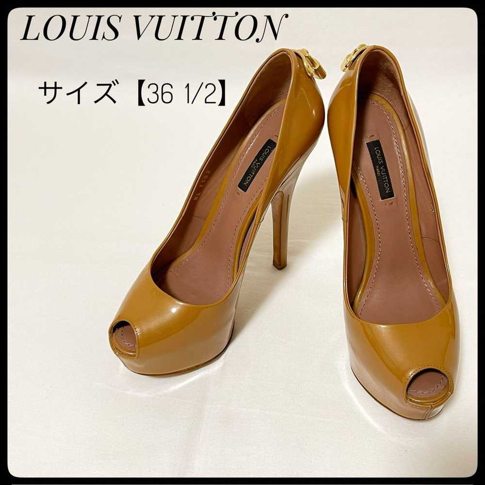 Louis Vuitton Padlock Charm Enamel Open Toe Pumps… - image 1