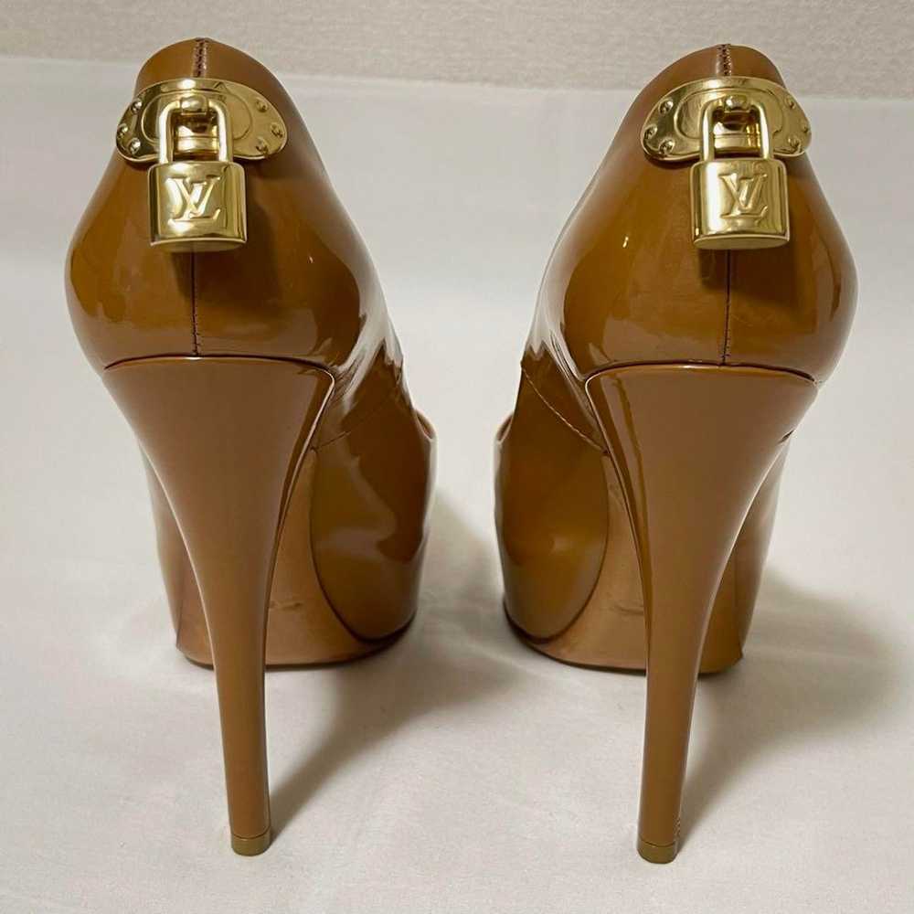 Louis Vuitton Padlock Charm Enamel Open Toe Pumps… - image 6