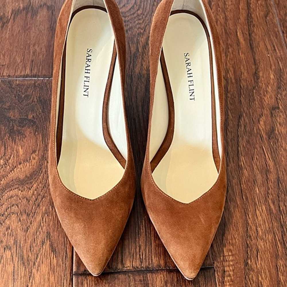 Sarah Flint Jay Pump 85 in Cognac Suede - image 1