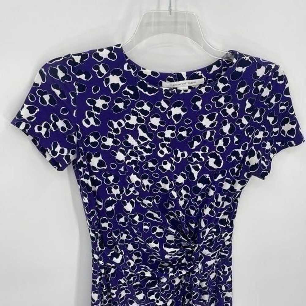 DIANE VON FURSTENBURG Women DRESS Sz 4 PURPLE BLu… - image 4