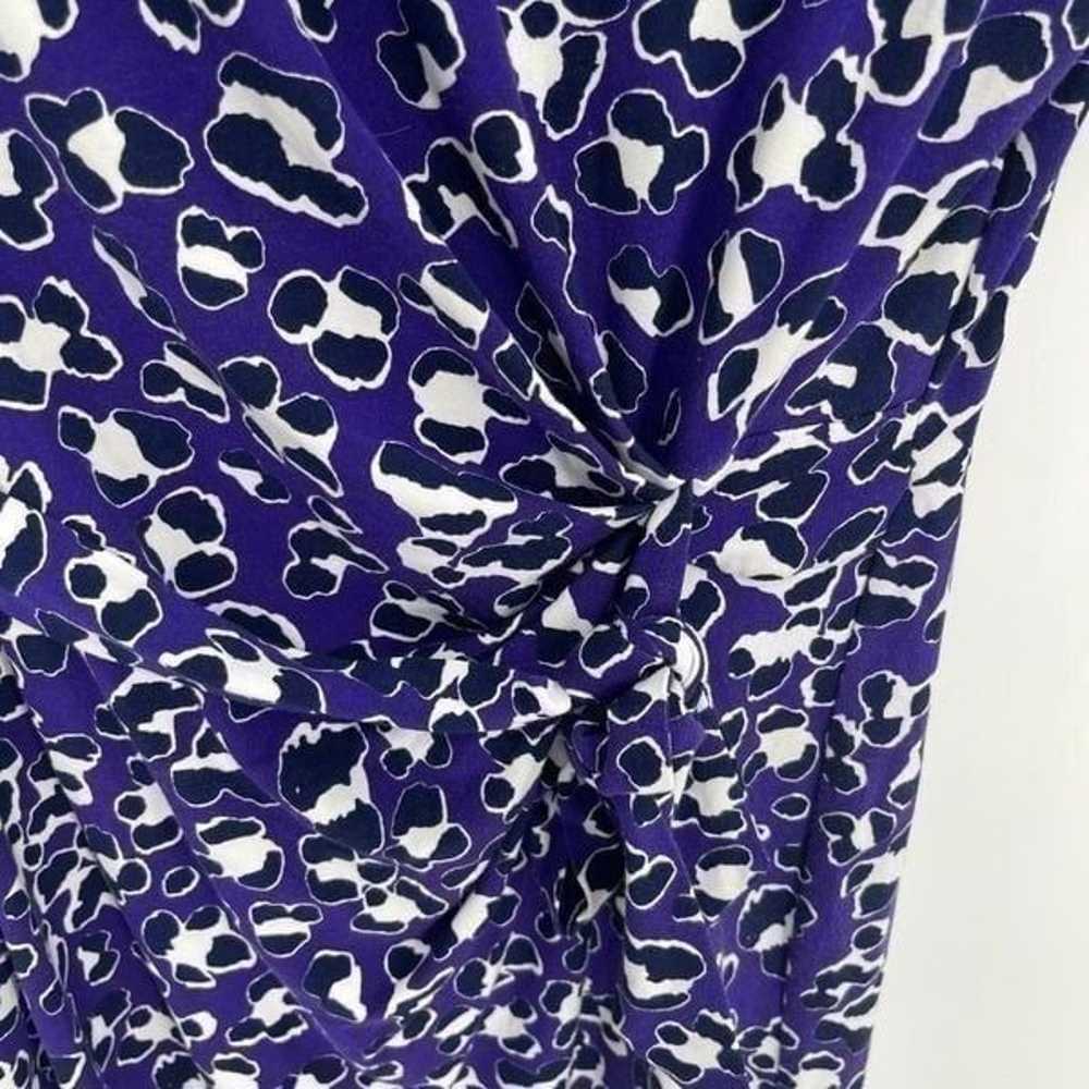 DIANE VON FURSTENBURG Women DRESS Sz 4 PURPLE BLu… - image 6