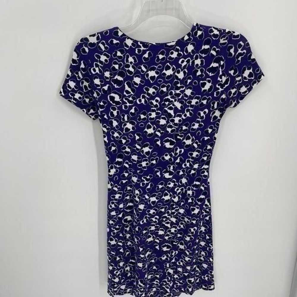 DIANE VON FURSTENBURG Women DRESS Sz 4 PURPLE BLu… - image 7