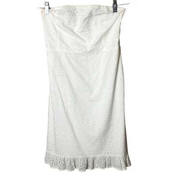 Old Navy strapless white Eyelet Lined dress 4