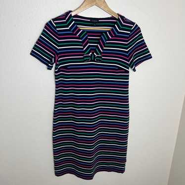 Talbots 100% Cotton Multi Stripe Dress Small