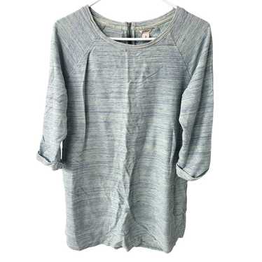 L.L. Bean Textured Blue Heathered Tunic/Dress - M… - image 1