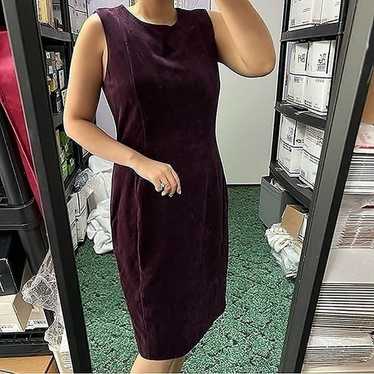 calvin klein velvet dress knee length