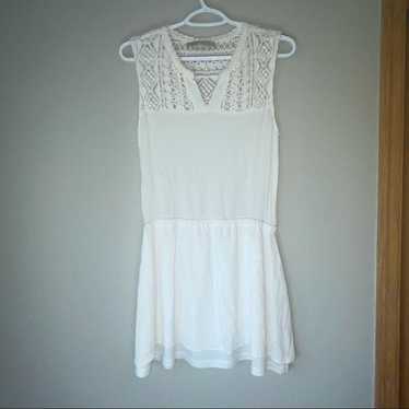 Entro Cream / Off White Lace Sleeveless Dress Sz M