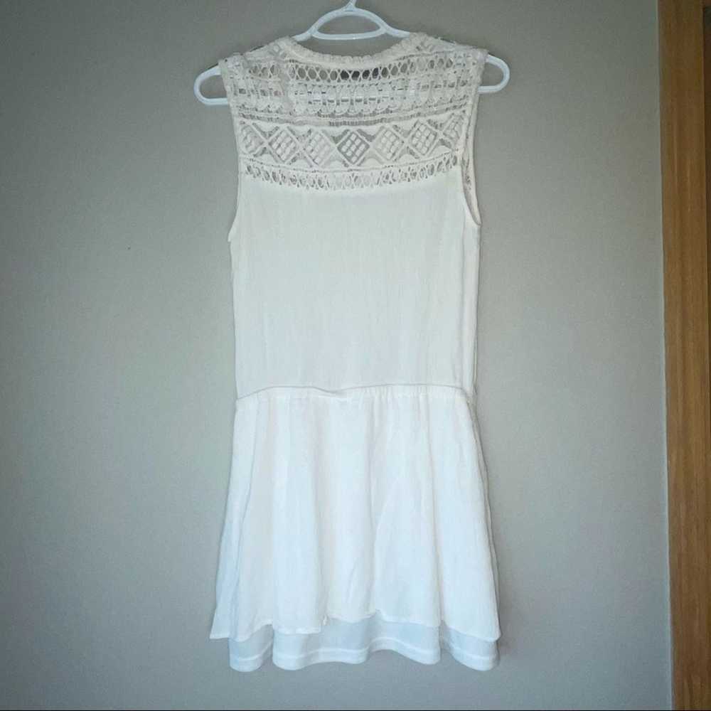 Entro Cream / Off White Lace Sleeveless Dress Sz M - image 2