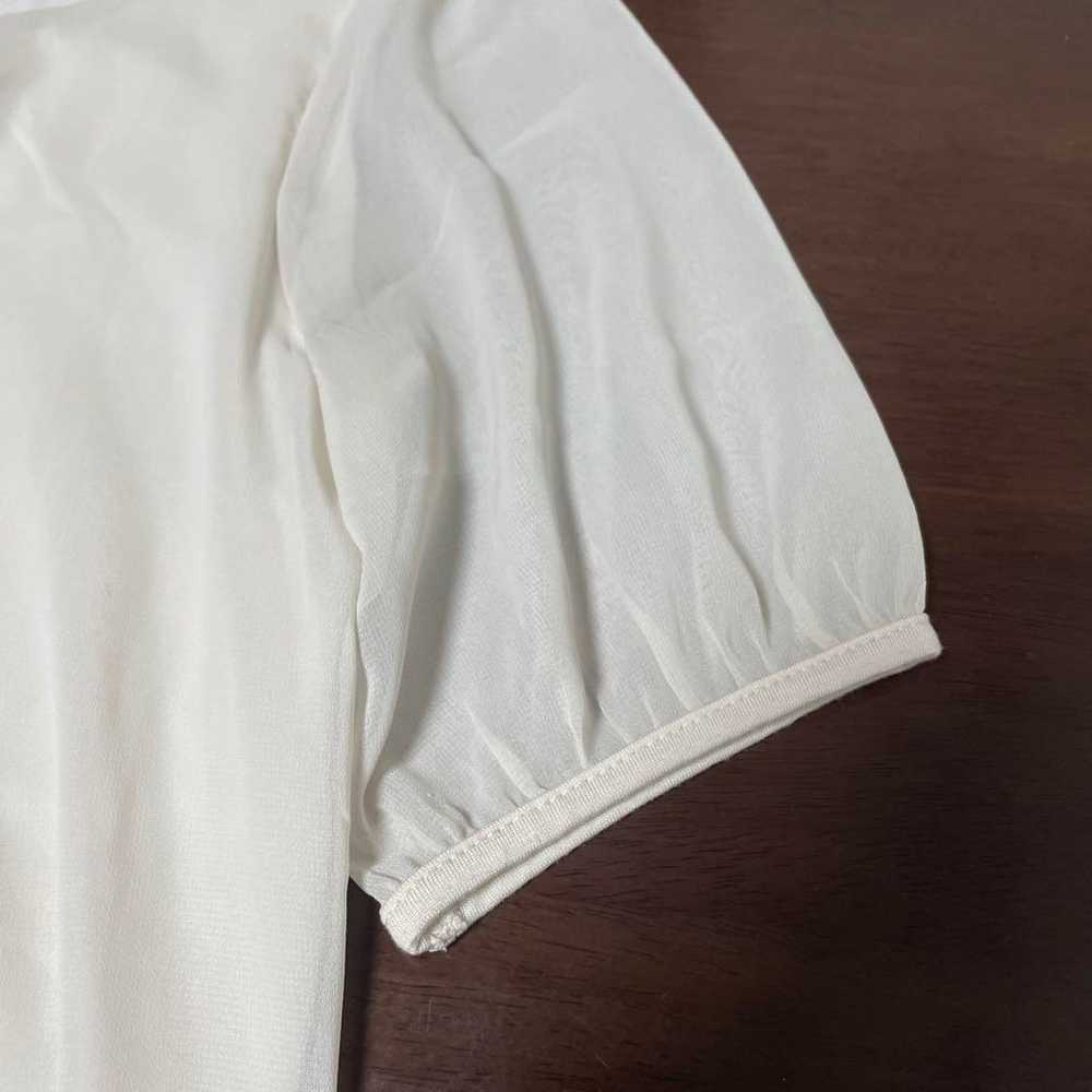 ANAYI Gather Blouse Switch Balloon Sleeve M White - image 5