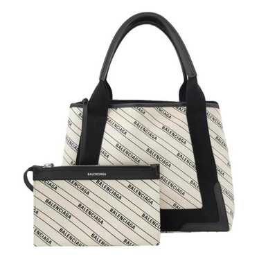 Balenciaga Navy cabas cloth tote - image 1