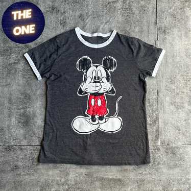 Disney Mickey Ringer T-shirt with Big Print Y2K V… - image 1