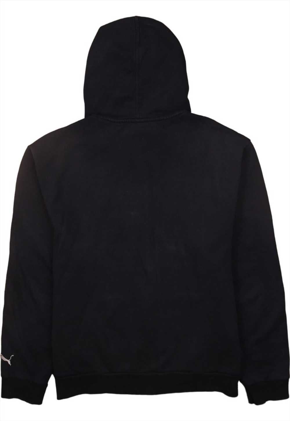 Vintage 90's Puma Black Spellout Full Zip Up Hood… - image 2