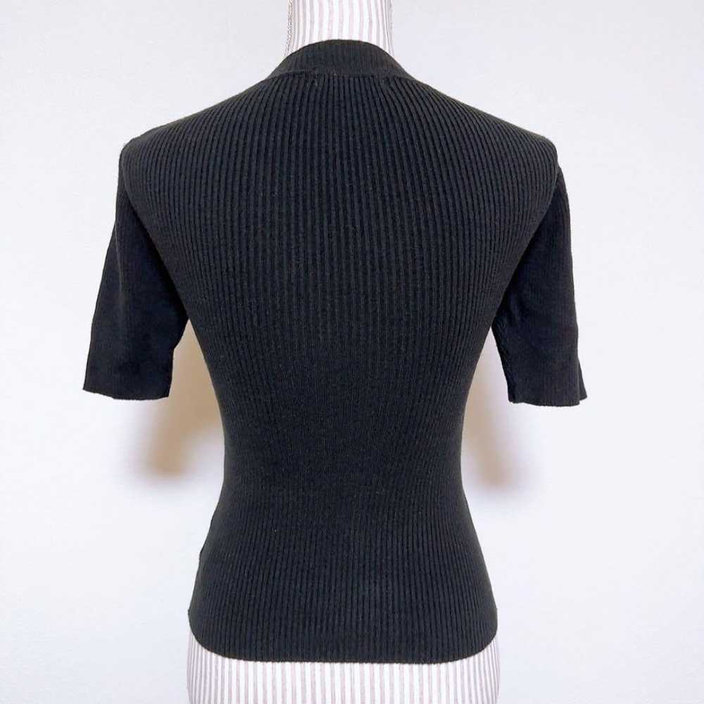 【Freez Mart】 Mock Neck Short Sleeve Rib Knit (F) … - image 6