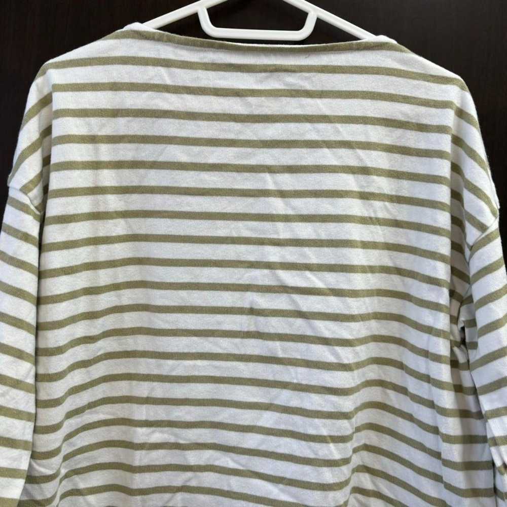 MUJI Heavyweight Boat Neck T-Shirt Striped Patter… - image 4