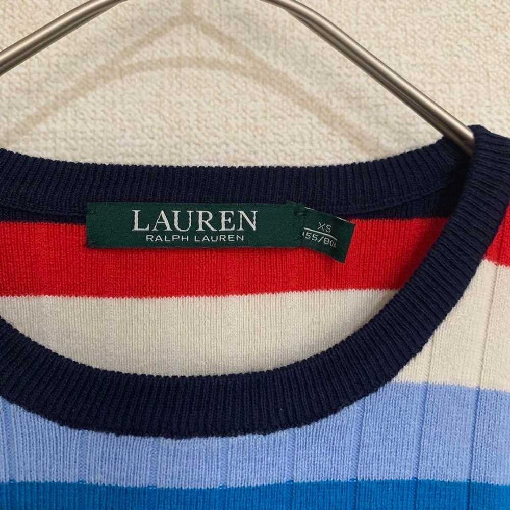 LAUREN RALPH LAUREN Short Sleeve Knit Border XS - image 2