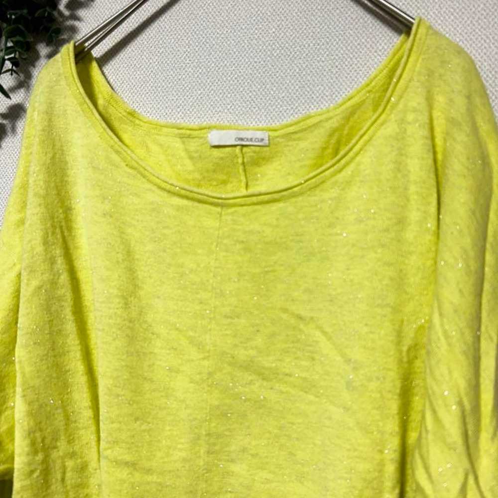 OPAQUE.CLIP Opaque Top Yellow Elegant Lame Size M - image 2