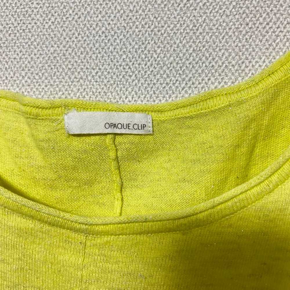 OPAQUE.CLIP Opaque Top Yellow Elegant Lame Size M - image 3