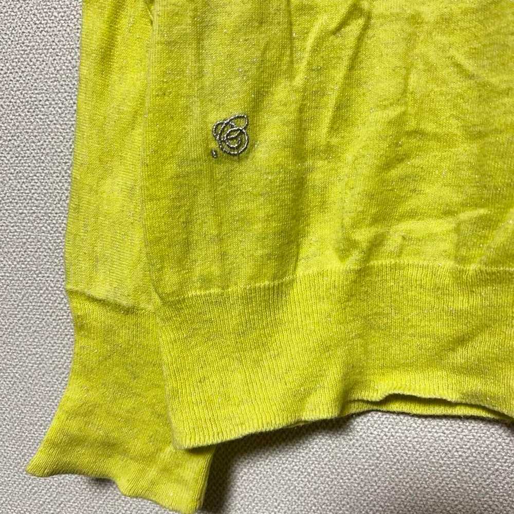 OPAQUE.CLIP Opaque Top Yellow Elegant Lame Size M - image 5