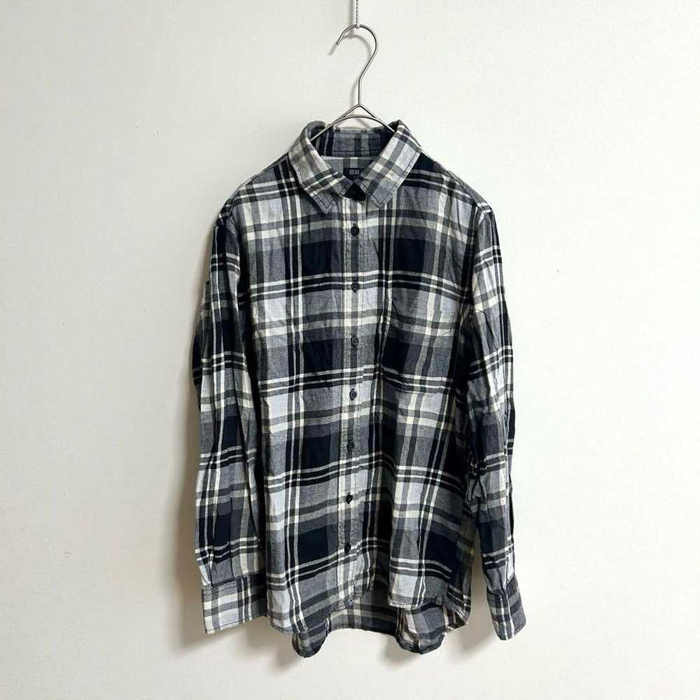 【Uniqlo】Flannel Check Shirt Long Sleeve Cotton Bl… - image 2