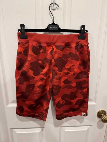 Bape Bape Red Camo Mesh Basketball Shorts size L