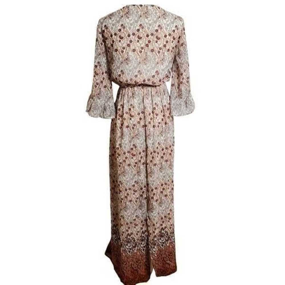 Love Reign Brown & White Button Top Maxi Dress - image 3