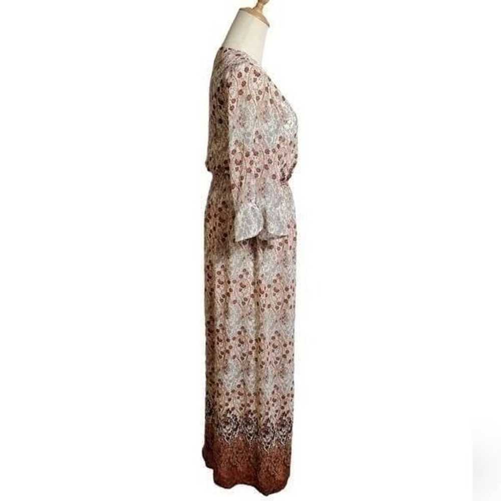 Love Reign Brown & White Button Top Maxi Dress - image 4