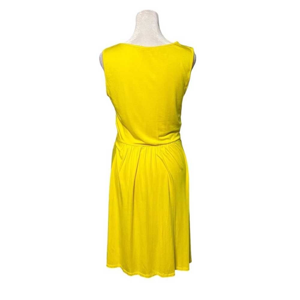 Boston Proper Yellow V-Neck Flowy Dress Size Small - image 4