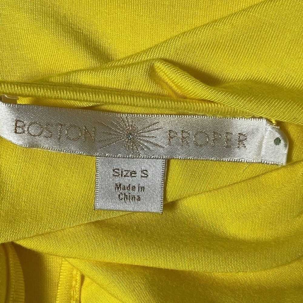 Boston Proper Yellow V-Neck Flowy Dress Size Small - image 5