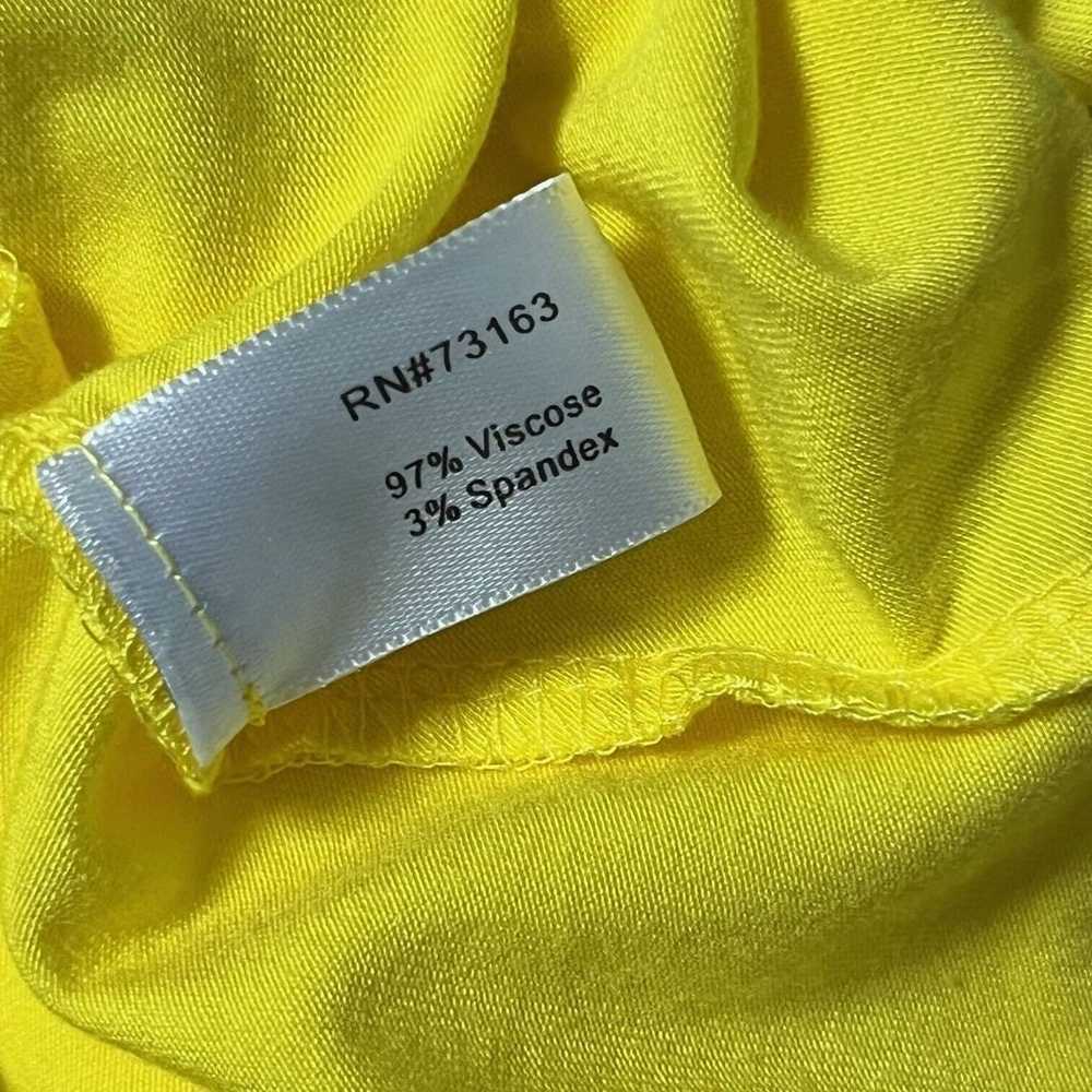 Boston Proper Yellow V-Neck Flowy Dress Size Small - image 6