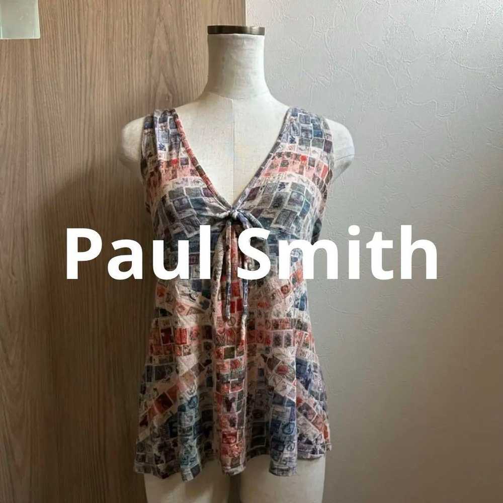 Paul Smith British flag design top V-neck - image 1