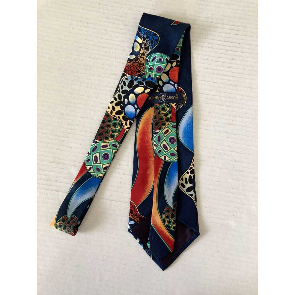 Vintage Johnny Carson Men's Necktie Tie Polyester… - image 3