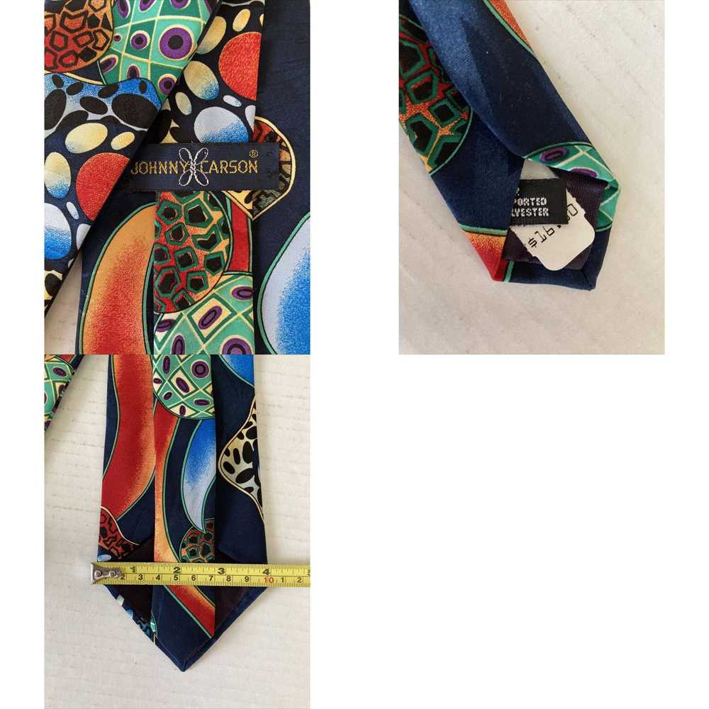 Vintage Johnny Carson Men's Necktie Tie Polyester… - image 4