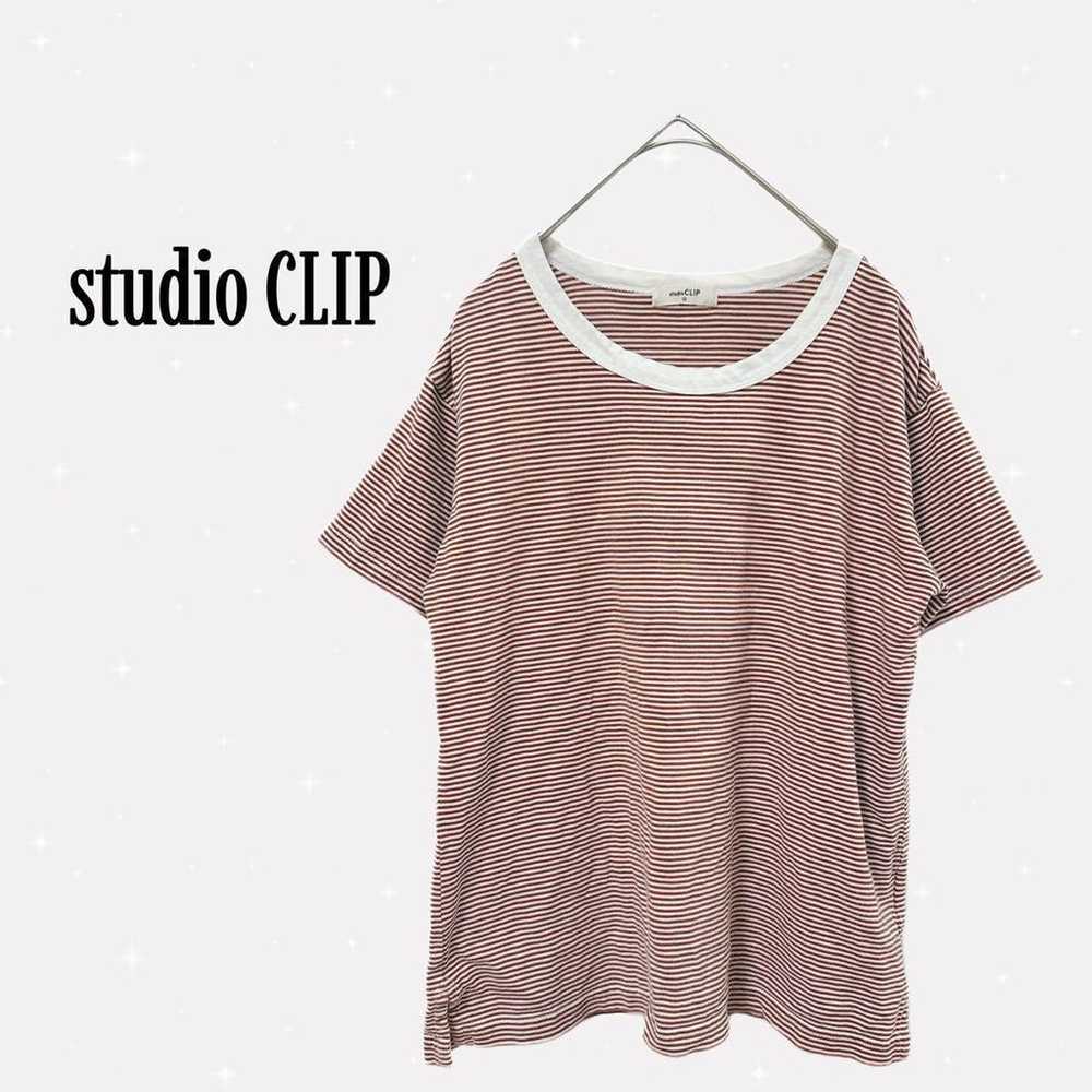 Studio Clip 【M】 Short Sleeve Cut and Sewn Border … - image 1