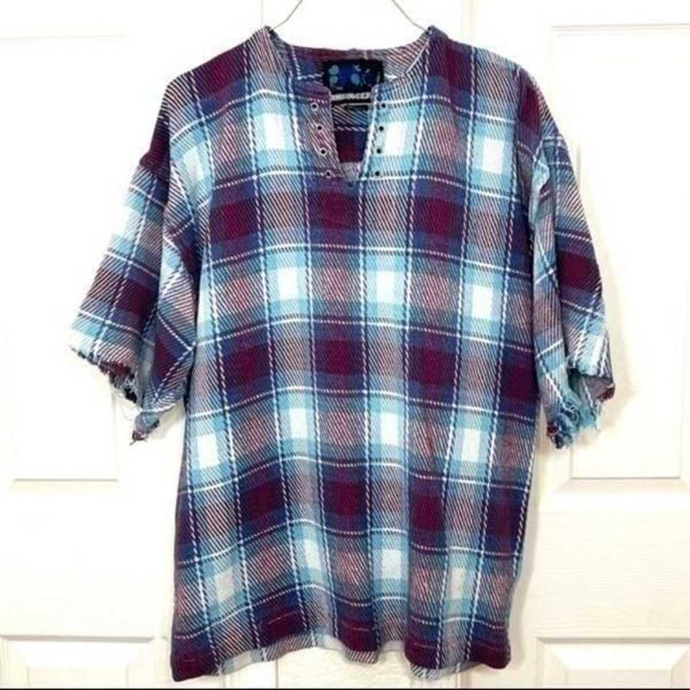 Rhinoceros Vintage 90’s Grunge Plaid Flannel Shor… - image 11